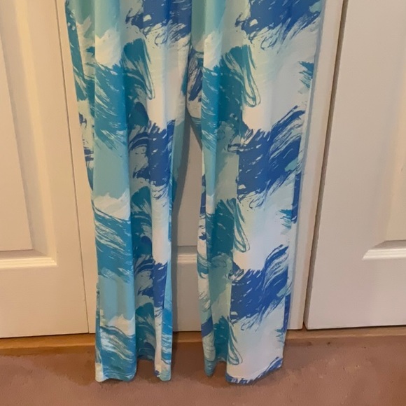 🔥$5 SALE!. Beyond this plane fab wide leg summer pants sz M-L - Picture 3 of 9